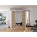 Ντουλάπα Scott 180 συρόμενη-Leuko - Drus 180x58x215