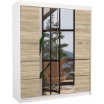 Ντουλάπα Scott 180 συρόμενη-Leuko - Drus 180x58x215