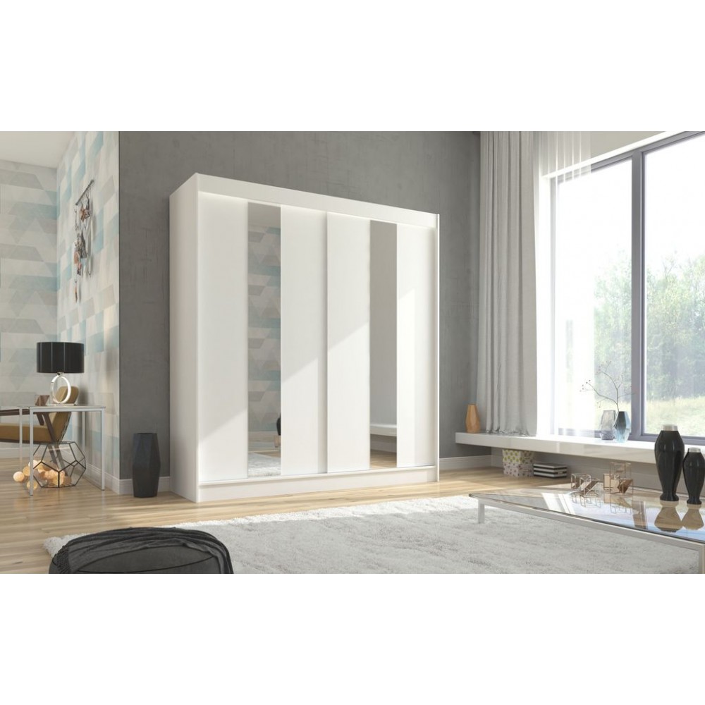 Ντουλάπα Norwich 200 συρόμενη-Leuko 200x61x215