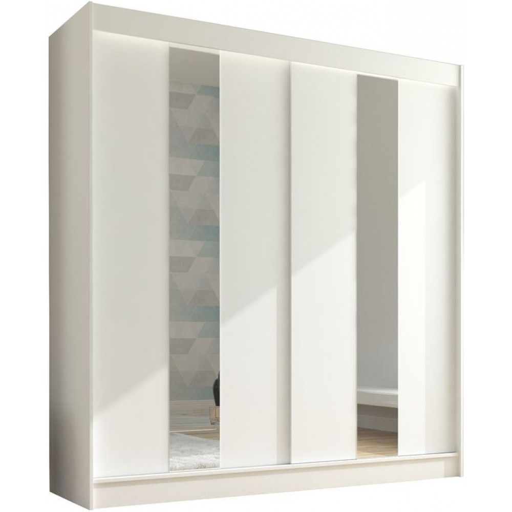Ντουλάπα Norwich 200 συρόμενη-Leuko 200x61x215