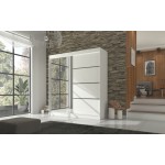 Ντουλάπα Ribeiro 200 συρόμενη-Leuko 200x61x215