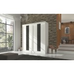 Ντουλάπα Furio 200 συρόμενη-Leuko-Mauro 200x61x215