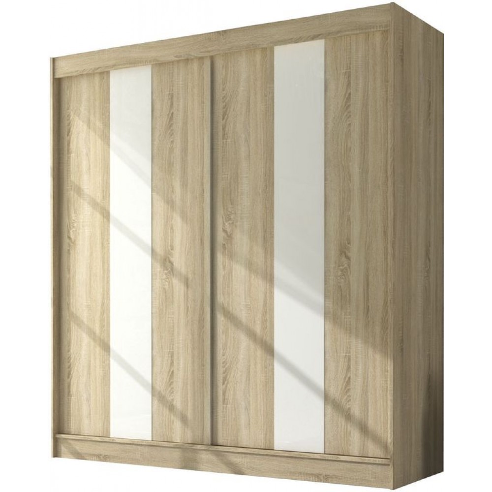 Ντουλάπα Furio 200 συρόμενη-Drus-Leuko 200x61x215