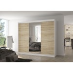 Ντουλάπα Zakaria 250 συρόμενη-Leuko - Drus 250x58x215