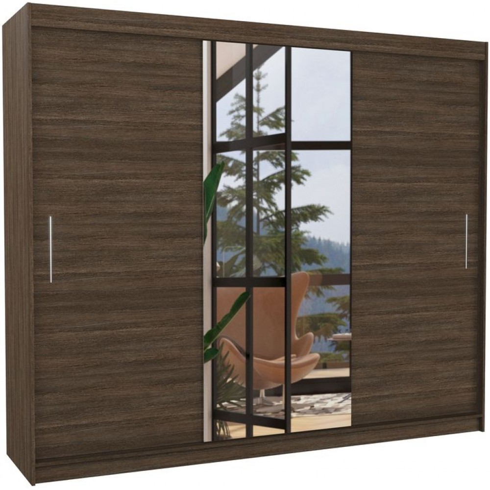 Ντουλάπα Zakaria 250 συρόμενη-Kafe 250x58x215