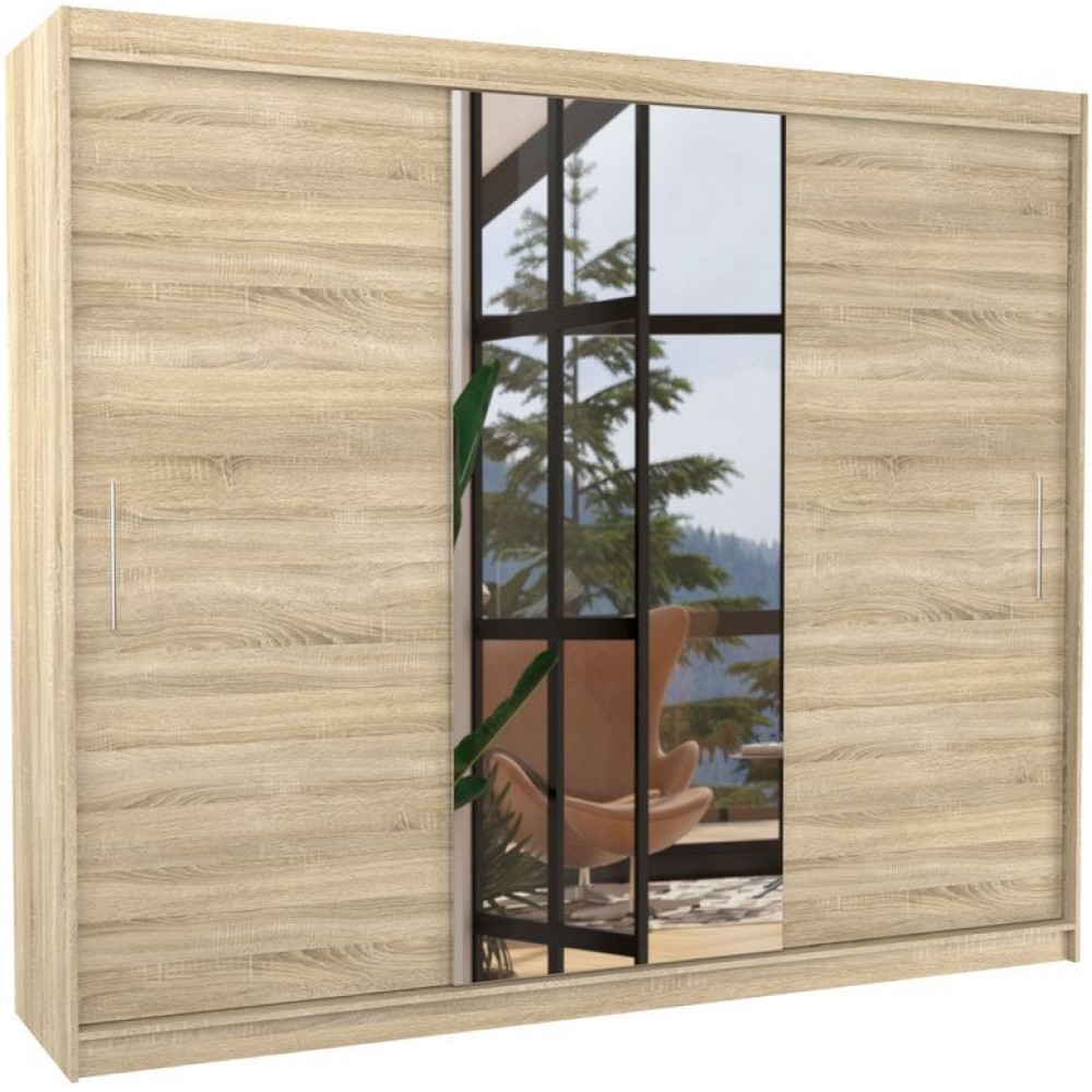 Ντουλάπα Zakaria 250 συρόμενη-Drus 250x58x215