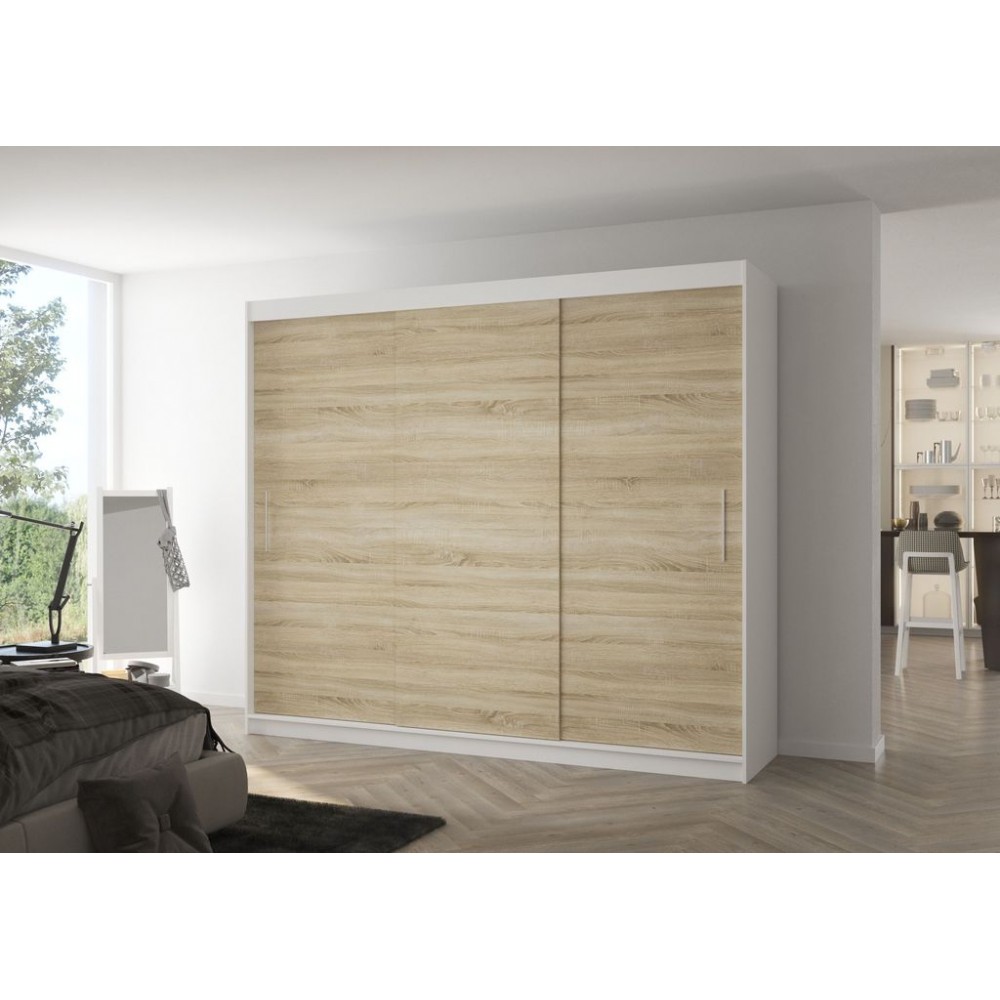 Ντουλάπα Antuan 250 συρόμενη-Leuko - Drus 250x58x215