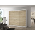 Ντουλάπα Antuan 250 συρόμενη-Leuko - Drus 250x58x215