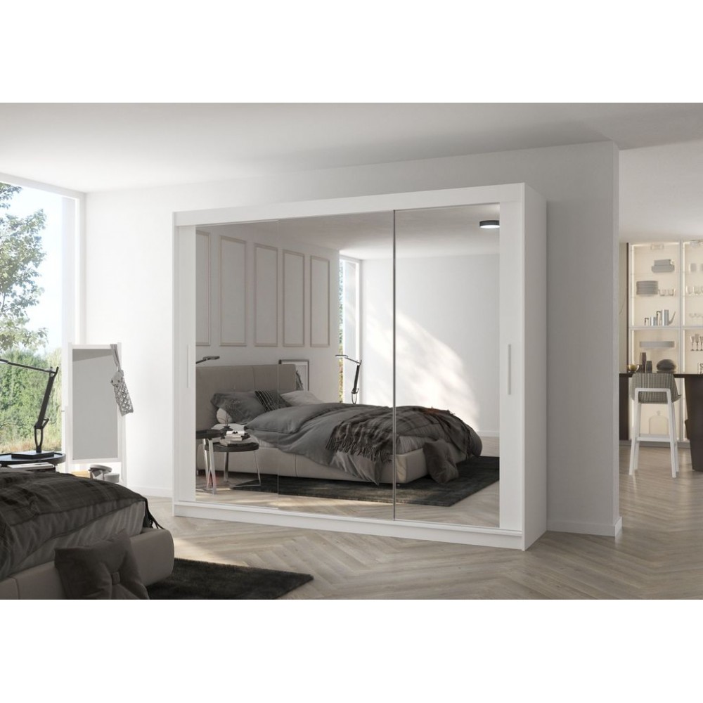 Ντουλάπα Wrexham 250 συρόμενη-Leuko 250x58x215