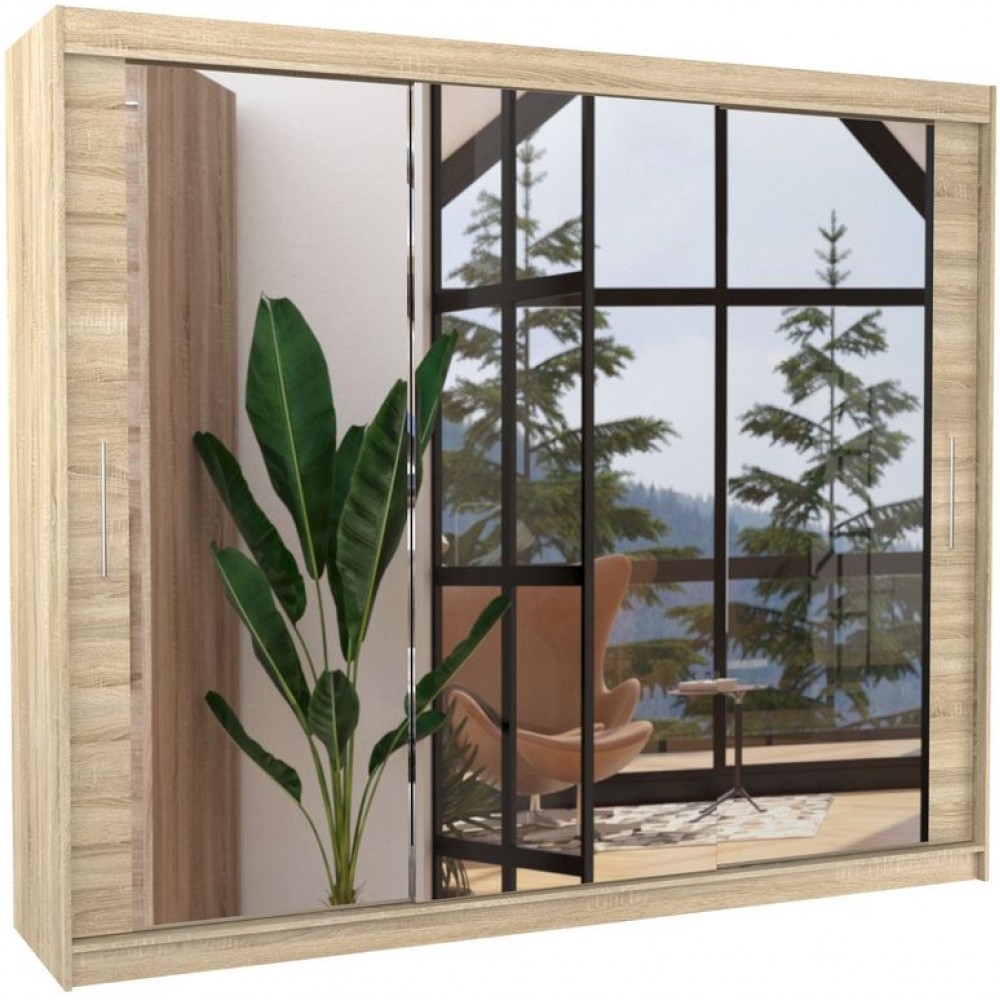 Ντουλάπα Wrexham 250 συρόμενη-Drus 250x58x215