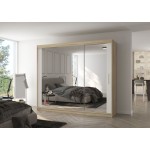 Ντουλάπα Wrexham 250 συρόμενη-Drus-Leuko 250x58x215
