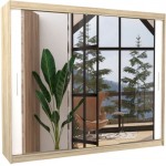 Ντουλάπα Wrexham 250 συρόμενη-Drus-Leuko 250x58x215