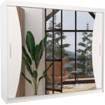 Ντουλάπα Maribo 250 συρόμενη-Leuko 250x58x215