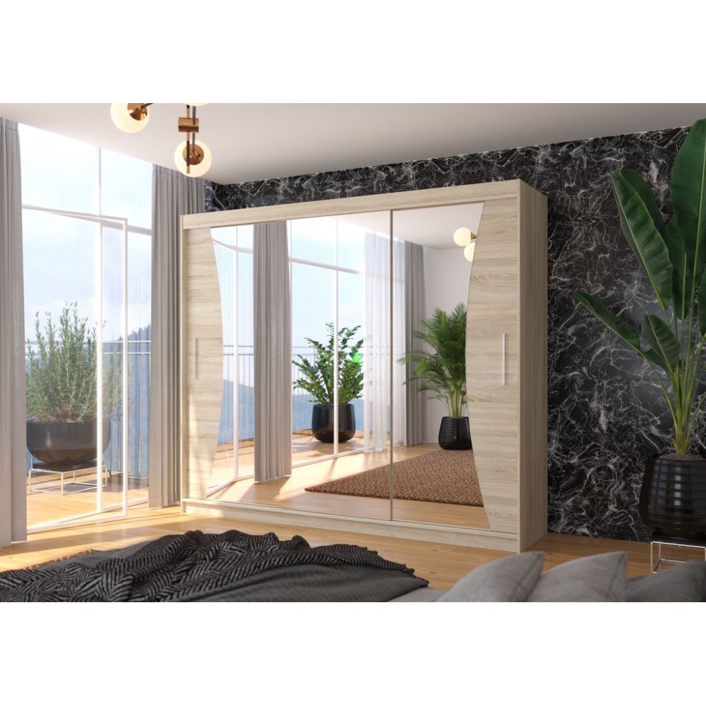 Ντουλάπα Maribo 250 συρόμενη-Drus 250x58x215