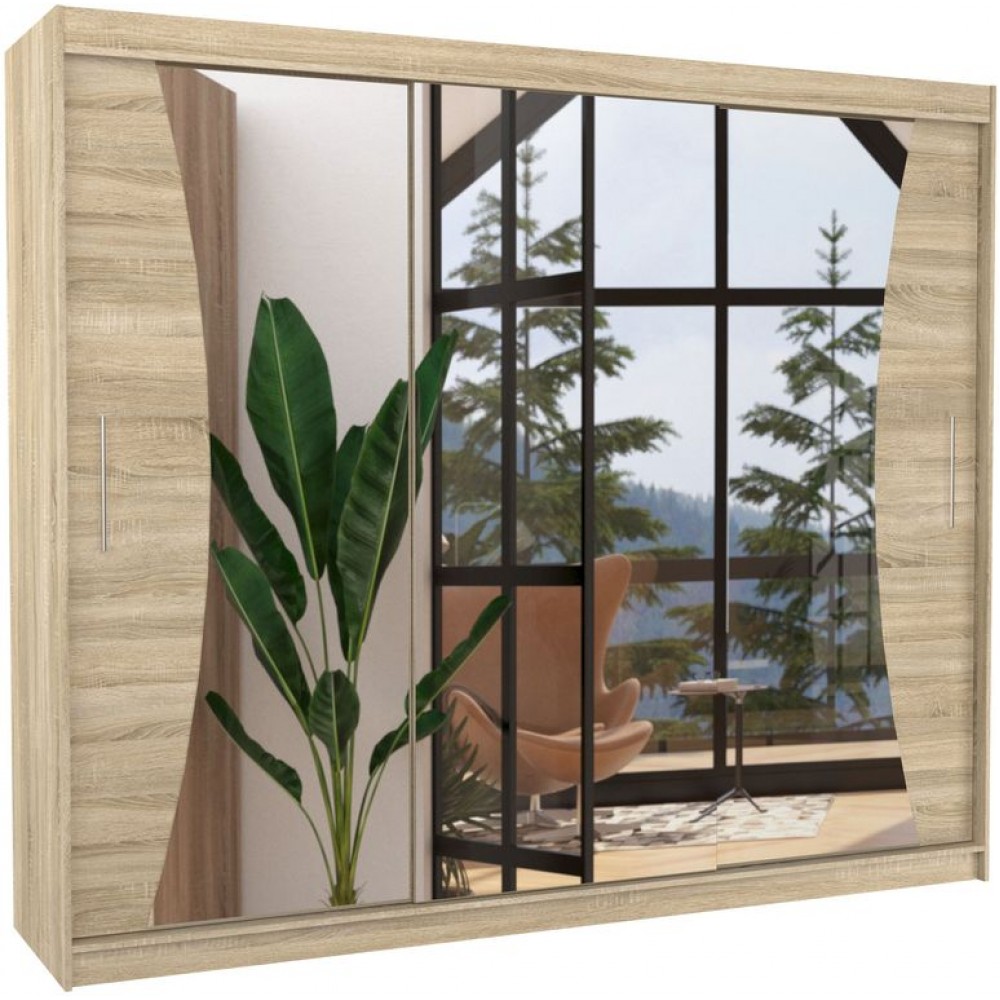 Ντουλάπα Maribo 250 συρόμενη-Drus 250x58x215