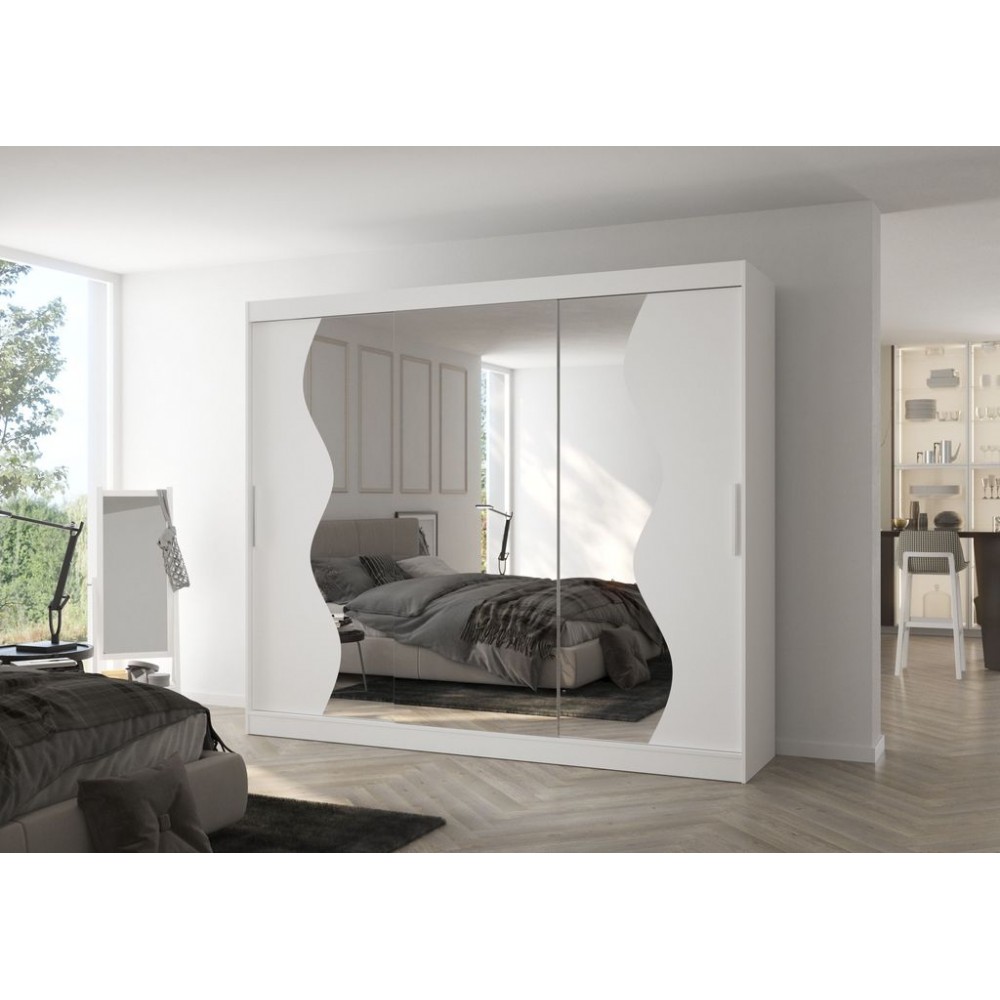 Ντουλάπα Cieron 250 συρόμενη-Leuko 250x58x215