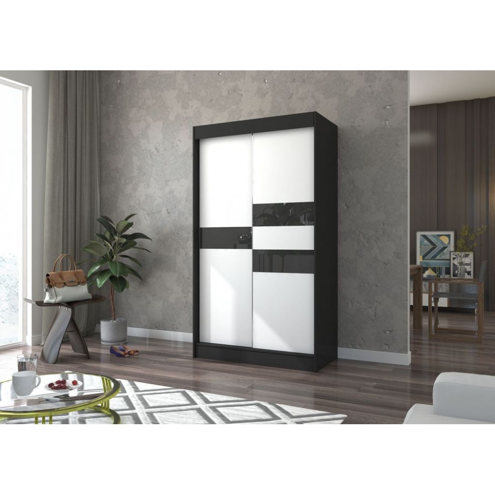 Ντουλάπα Riga 120 συρόμενη-Mauro-Leuko 120x61x215