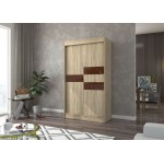 Ντουλάπα Riga 120 συρόμενη-Drus-Kafe 120x61x215