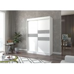 Ντουλάπα Riga 150 συρόμενη-Leuko-Gkri 150x61x215