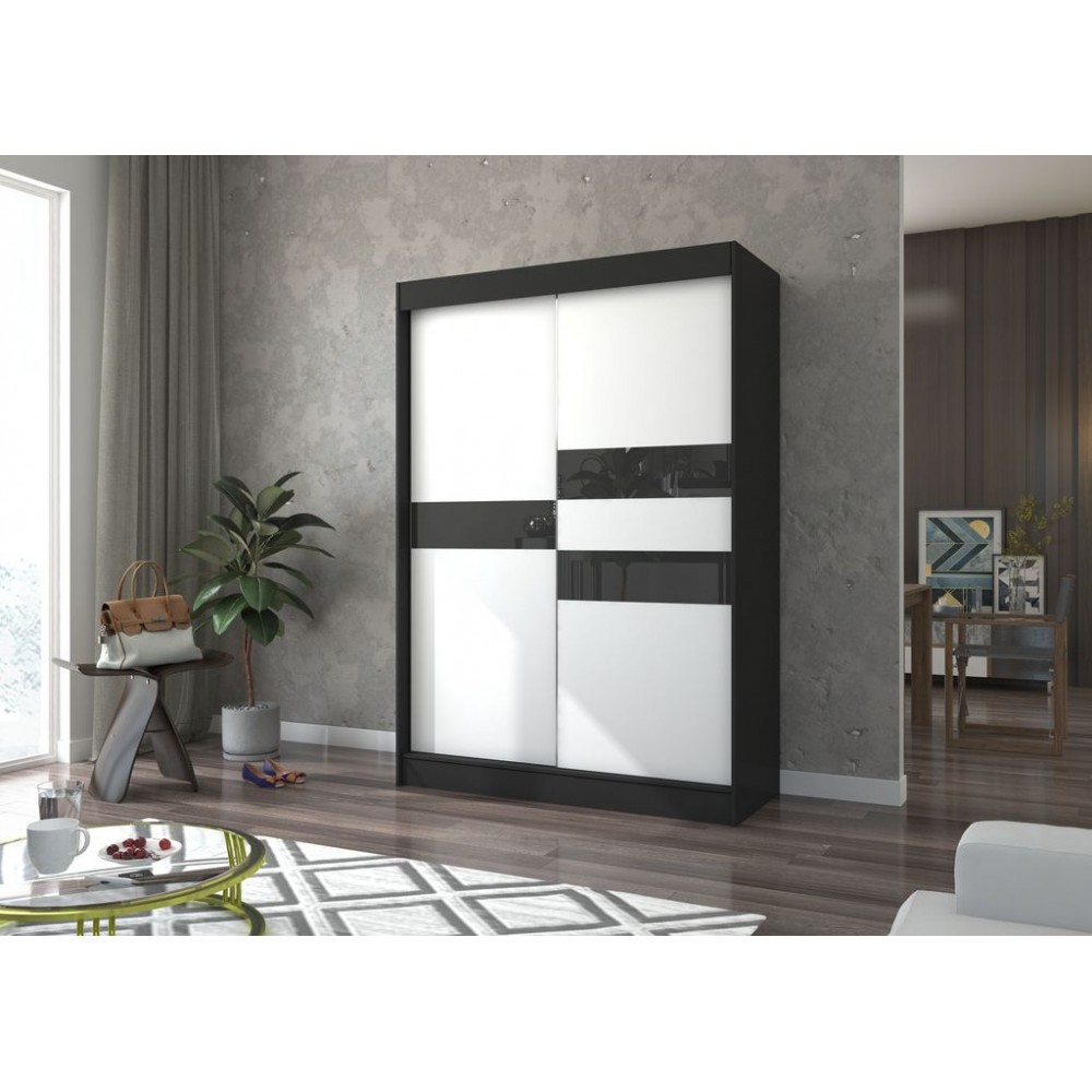 Ντουλάπα Riga 150 συρόμενη-Mauro-Leuko 150x61x215