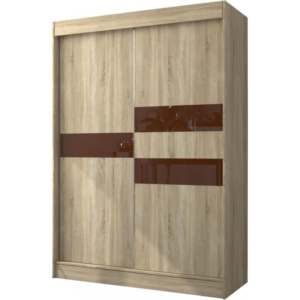 Ντουλάπα Riga 150 συρόμενη-Drus-Kafe 150x61x215