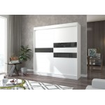 Ντουλάπα Riga 200 συρόμενη-Leuko-Mauro 200x61x215