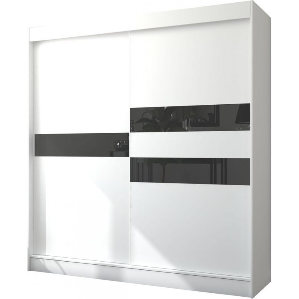 Ντουλάπα Riga 200 συρόμενη-Leuko-Mauro 200x61x215