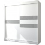 Ντουλάπα Riga 200 συρόμενη-Leuko-Gkri 200x61x215