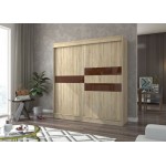 Ντουλάπα Riga 200 συρόμενη-Drus-Kafe 200x61x215