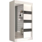 Ντουλάπα Bissom 120 συρόμενη-Leuko-Mauro 120x61x215