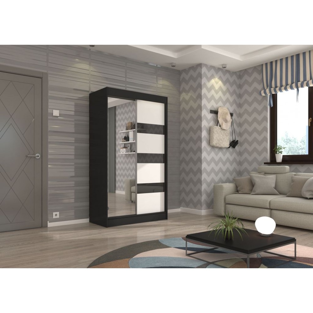 Ντουλάπα Bissom 120 συρόμενη-Mauro-Leuko 120x61x215