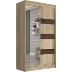 Ντουλάπα Bissom 120 συρόμενη-Drus-Kafe 120x61x215