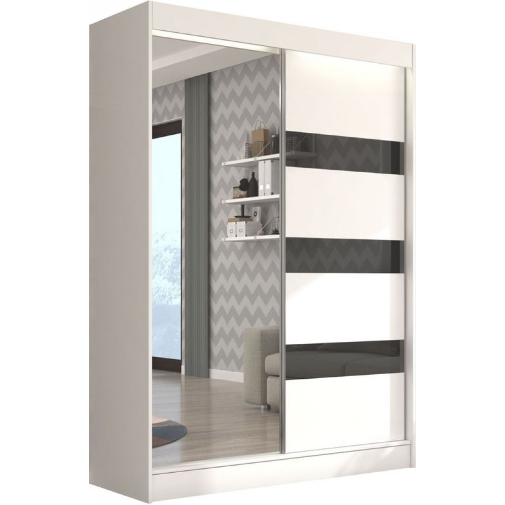 Ντουλάπα Bissom 150 συρόμενη-Leuko-Mauro 150x61x215