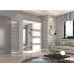 Ντουλάπα Bissom 150 συρόμενη-Leuko-Gkri 150x61x215