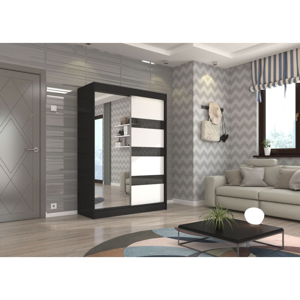 Ντουλάπα Bissom 150 συρόμενη-Mauro-Leuko 150x61x215