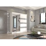 Ντουλάπα Bissom 200 συρόμενη-Leuko-Gkri 200x61x215