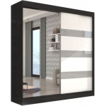 Ντουλάπα Bissom 200 συρόμενη-Leuko-Mauro-Gkri 200x61x215