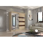 Ντουλάπα Bissom 200 συρόμενη-Drus-Kafe 200x61x215