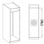 Επιδαπέδιο ντουλάπι ψυγείου Modernus 60 LO 210 2F
