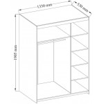 Ντουλάπα Ester Plus Τρίφυλλη -Sonoma