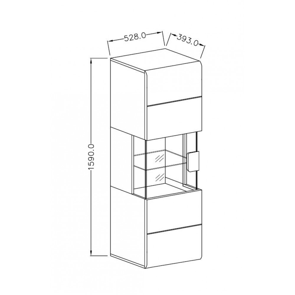 Κρεμαστή βιτρίνα Toldo 7 53x39x159