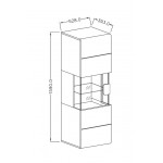 Κρεμαστή βιτρίνα Toldo 7 53x39x159