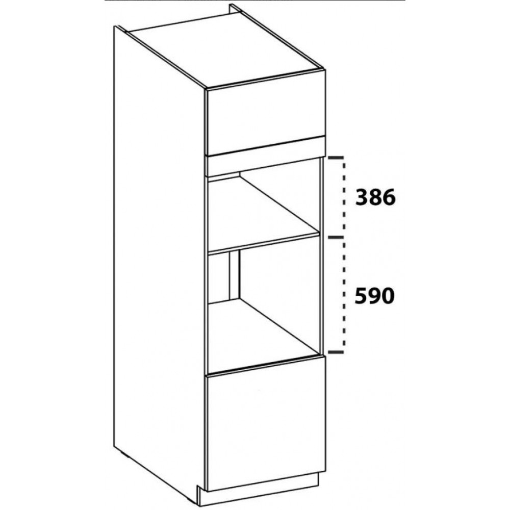 Επιδαπέδιο ντουλάπι Artista 60 DPM 210 2F-Leuko