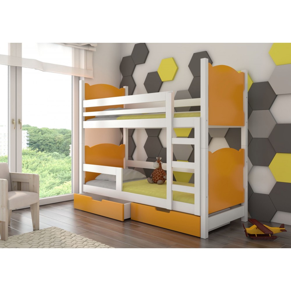 Κουκέτα Sero plus 2B-Leuko-Portokali 188x81x160
