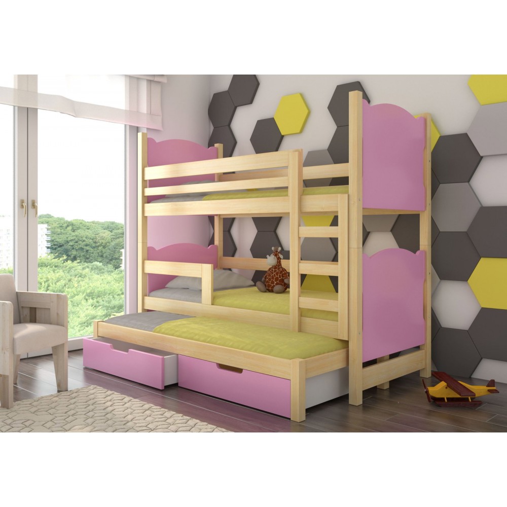 Κουκέτα Sero plus 3B-Fusiko-Roz 188x81x160