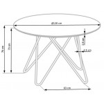 Τραπέζι Onella 120x120x76