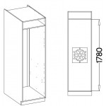 Επιδαπέδιο ντουλάπι ψυγείου Virgo 60 LO 210 2F-Leuko
