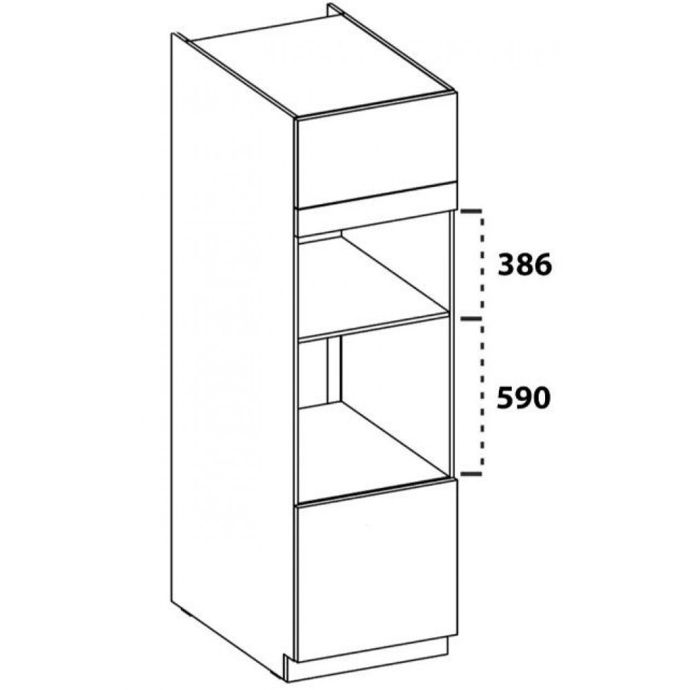 Επιδαπέδιο ντουλάπι Virgo 60 DPM 210 2F-Leuko