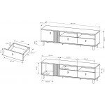 Έπιπλο τηλεόρασης Merc 1D2S