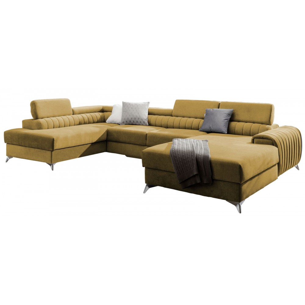 Γωνιακός Καναπές Restly-Moustardi-Αριστερή